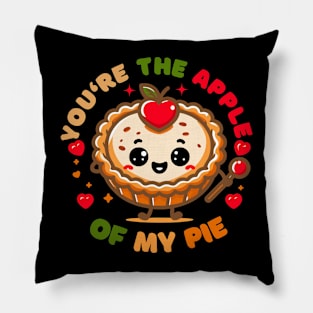 You are the Apple of My Pie | Cute Kawaii Apple Pie pun | Valentine's design Pillow