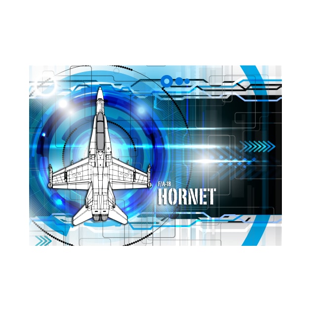 F-18 Hornet Blueprint by aviationart