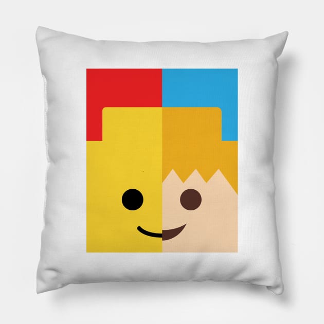 Lego Playmobil Pillow by Ziweitan