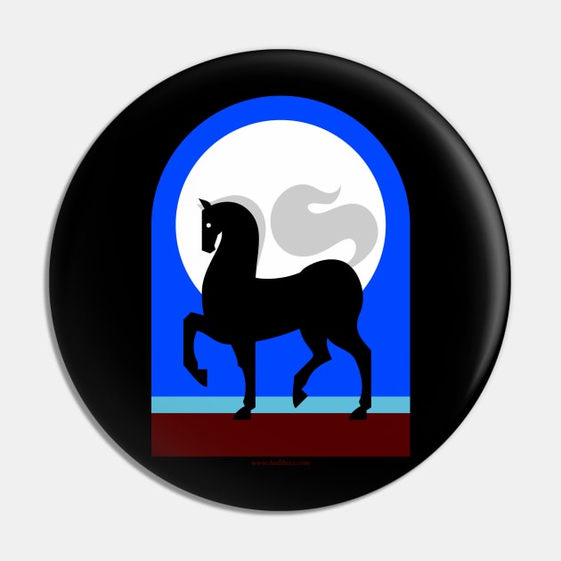 Moon horse Pin by tuditees