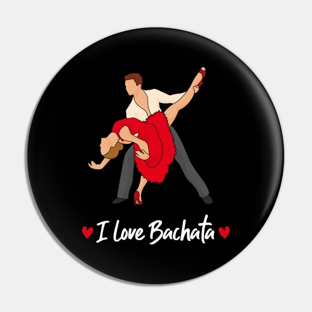 I Love Bachata Pin by YiannisTees