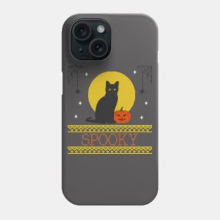 Spooky Black Cat Pumpkin Phone Case