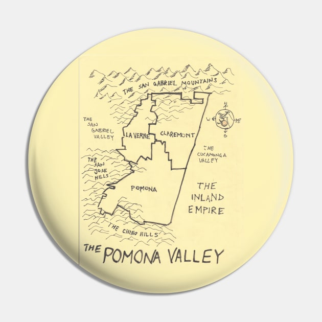 The Pomona Valley Pin by PendersleighAndSonsCartography