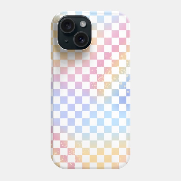 Pastel Rainbow Checkerboard Pattern Phone Case by KathrinLegg