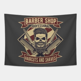 Skull Barber Tapestry