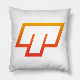 Aries Orange Gradient Outline Pillow