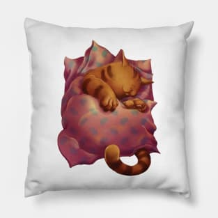 Marmalade The Napping Ginger Cat Pillow