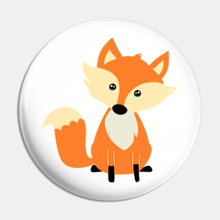 Cute Orange Fox Pin
