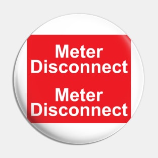 Electric Meter Disconnect Sticker With Two Labels Pin