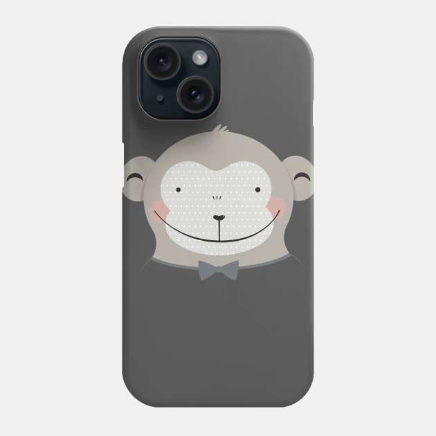 Monkey face Phone Case by ilaamen