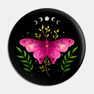 Celestial Floral Moth Pin