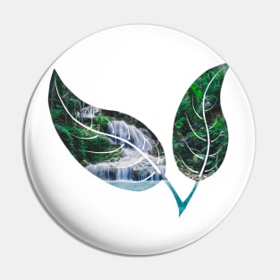 Leaf Silhouette Lanscape Forest Natural Pin