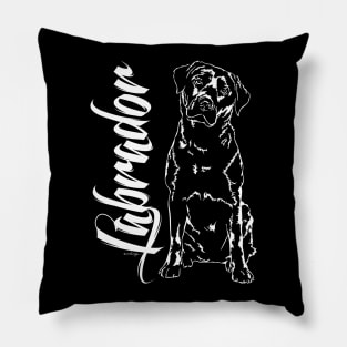 Funny Proud Labrador Retriever dog portrait lab mom Pillow