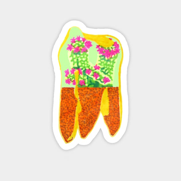 Tooth Terrarium 3 Magnet by RaLiz