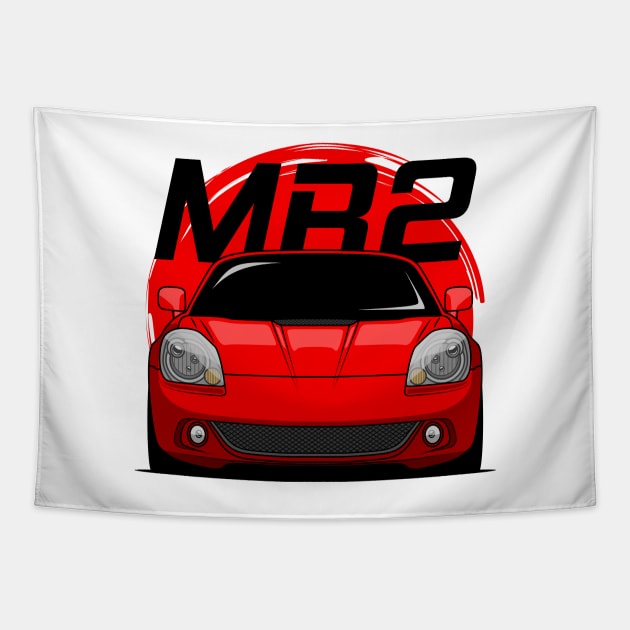 Red MR2 W30 Tapestry by GoldenTuners