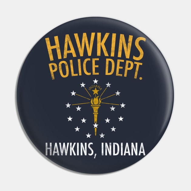 Hawkins Police Dept. Hawkins, Indiana Pin by SpacemanTees