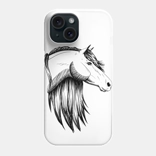 Graceful Horse Sketch Phone Case