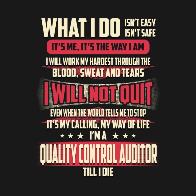 Quality Control Auditor What i Do by Rento