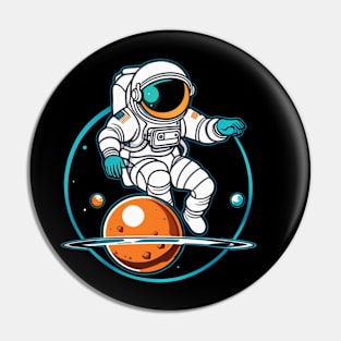 Floating Martian Rocks - Astronaut Space Travel Adventure Pin