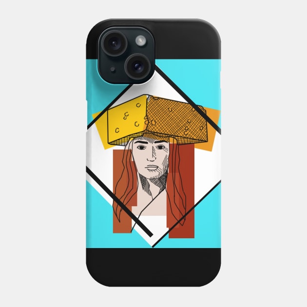 Cheese Hat Kat Phone Case by PurgatoryArchaeologicalSurvey