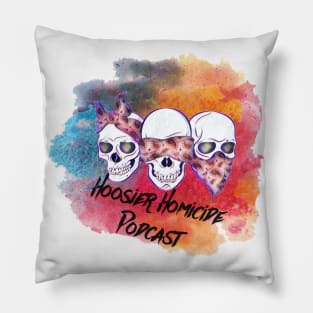 Hoosier Homicide Color Splash Skulls 2 Pillow