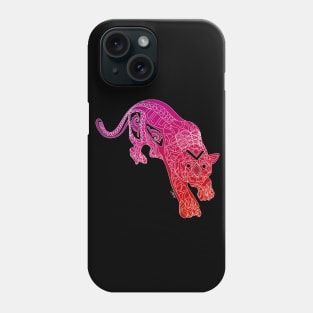 the crown and the tiger in ecopop pattern Phone Case