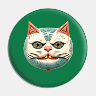 Retro Kitschy Cat Heads Pin