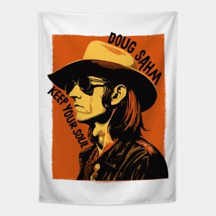 Doug Sahm - Retro Original Fan Artwork Tapestry