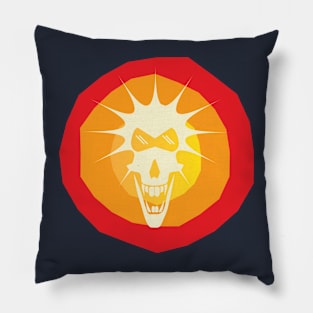 Punk skull within colourful circles Pillow