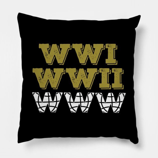 WW1 WW2 WWW - WW3 World War 3 is the World Wide Web Pillow by ozalshirts