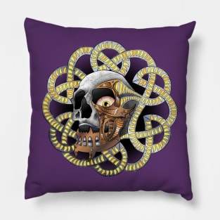 Bio-Mechanical Skull Knot Pillow