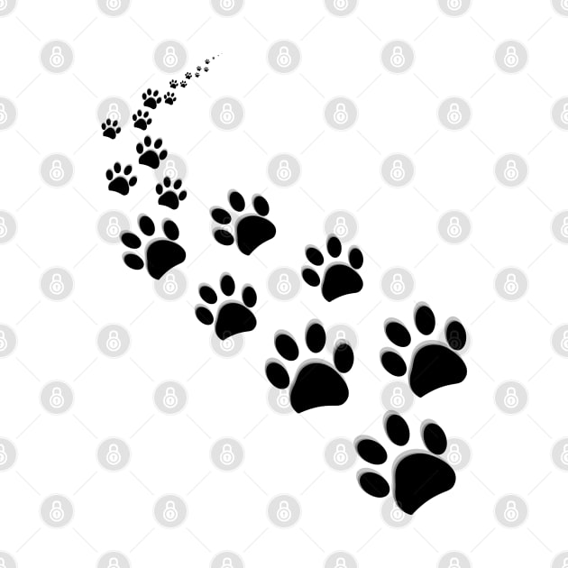 Black paw prints by GULSENGUNEL