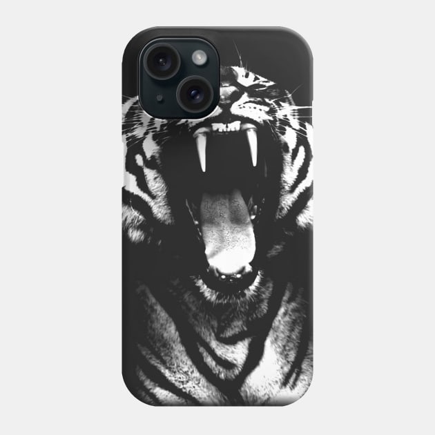 tiger, screaming tiger Phone Case by hottehue