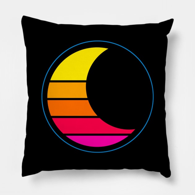 Vapor Moon (Warm Colors) Pillow by Durvin