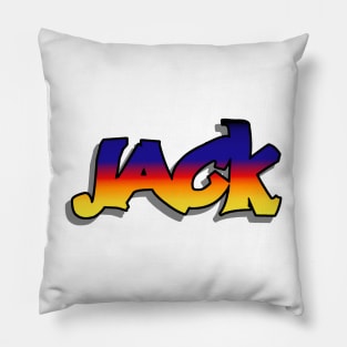 JACK Urban Street Graffiti Style Name Tag Pillow