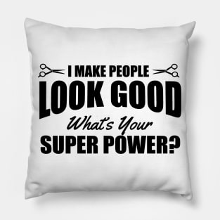 I make people look good (black) Pillow