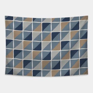 Geometric pattern in natural shades Tapestry