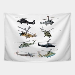 Russian Military Helicopters Tapestry