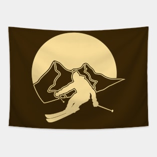 Skier in Ivory Tapestry