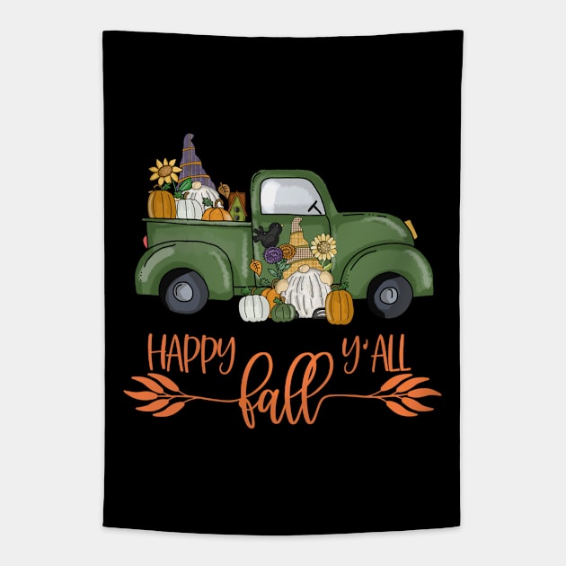 Happy Fall Y'all Gnome Lover Tapestry by V-Edgy