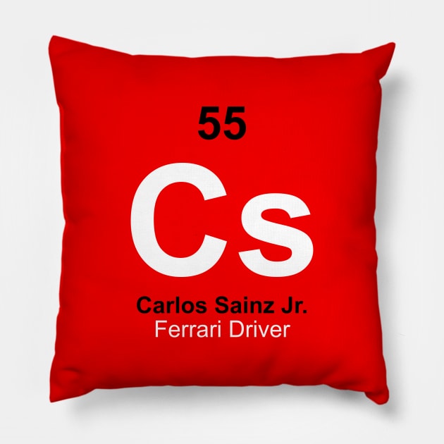 Carlos Sainz Driver Element Pillow by GreazyL