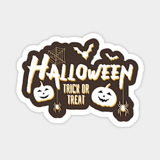 Halloween Trick or Treat With Bats and Scary Pumpkins Magnet