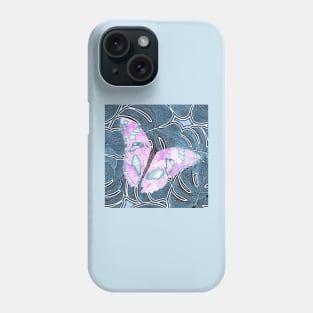 Marbled Paper Butterfly Phone Case