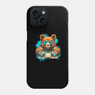 Cool Music Dj Bear With Sunglasses And Turntables Phone Case