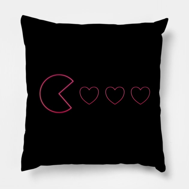 gamers happy valentines day hearts Pillow by ZenCloak