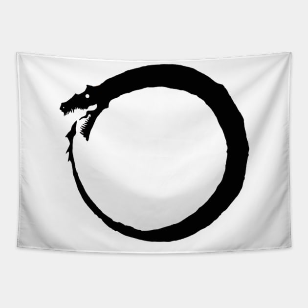 Ouroboros Symbol Tapestry by gold package