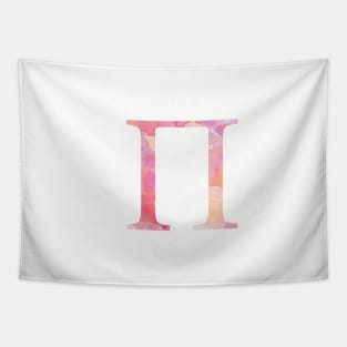 Pink Pi Watercolor Letter Tapestry