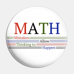 Math Means Mistakes Allow Thinking to Happen Pin