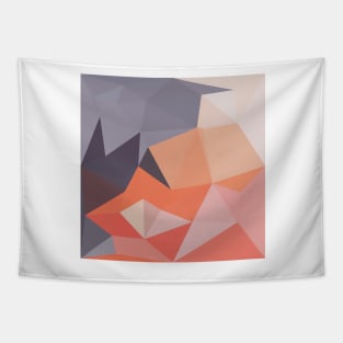 Atomic Tangerine Orange Abstract Low Polygon Background Tapestry