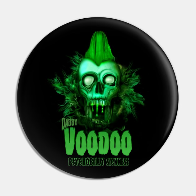 Psychobilly Sickness Pin by hardtbonez